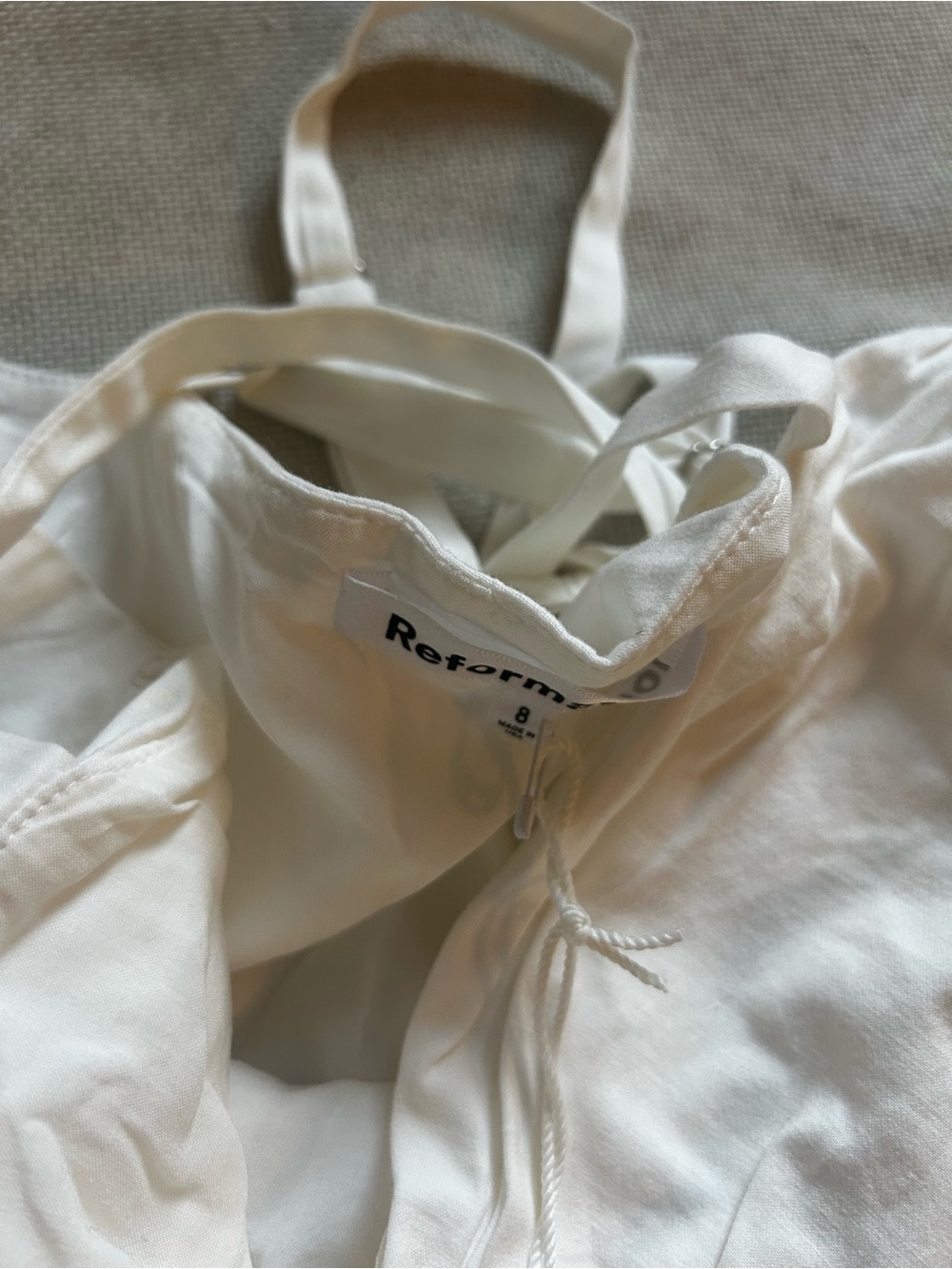 NWT • Reformation Cherrie dress in white - size 8 - Picture 6 of 7